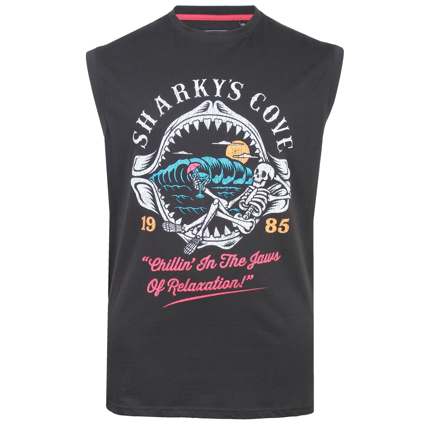 Kam Jeans Plus Size Sharkey's Cove Vest Pirate Black